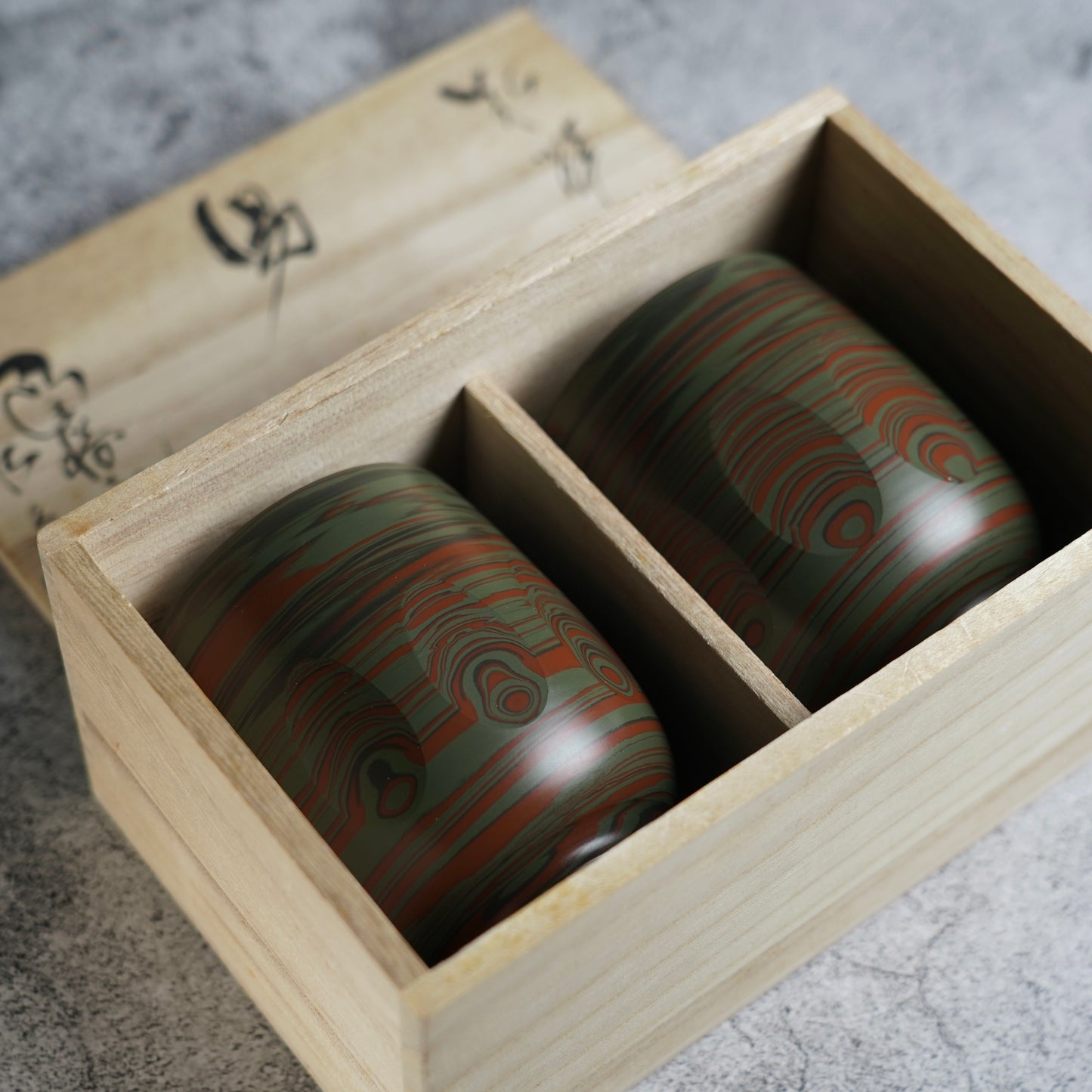 Unzen Gama Tokoname-Yunomi Teetassen-Set (2 Stück)
